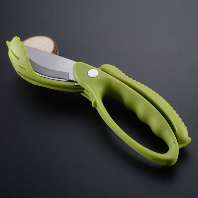 Công cụ cắt salad trái cây bằng thép không gỉ với tay cầm TPR đa PP và chốt salad