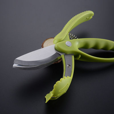 Công cụ cắt salad trái cây bằng thép không gỉ với tay cầm TPR đa PP và chốt salad