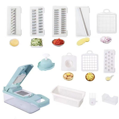 Máy cắt hành tây đa chức năng cầm tay Chiếc cắt trái cây Máy cắt khoai tây Máy cắt da bán tốt nhất 12 trong 1