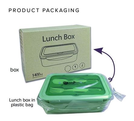 Thùng ăn trưa cho trẻ em / người lớn PP5 1400 ML Tự động đông lạnh trong lò vi sóng an toàn Không có BPA với đinh