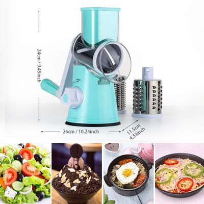 3 Blades trống được cung cấp Rotary Cheese Grater cho Máy cắt rau bằng tay và Walnut Grinder