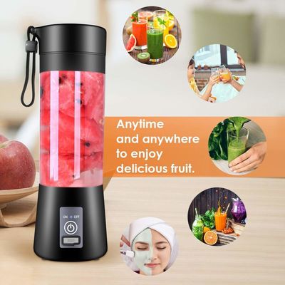 Silicone PC Electric Mini Ice Bottle Blender Home USB 2/4/6 Blades Juicer Cup Máy