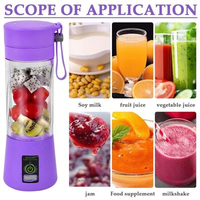 Silicone PC Electric Mini Ice Bottle Blender Home USB 2/4/6 Blades Juicer Cup Máy