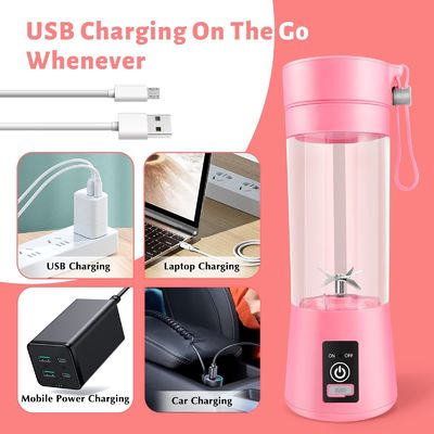 380ml Capacity Mini Blender USB Rechargeable Fruit Juice Portable Juicer Cup cho nhà