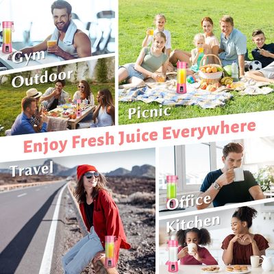 380ml Capacity Mini Blender USB Rechargeable Fruit Juice Portable Juicer Cup cho nhà