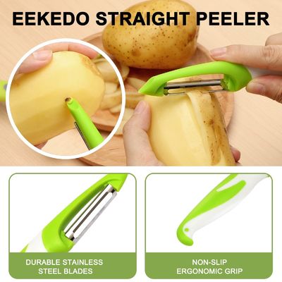 Logo tùy chỉnh Thép không gỉ Khoai tây trái cây Julienne Cây tẩy rau 19 * 2.5 * 2cm