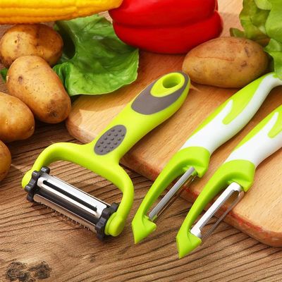 Logo tùy chỉnh Thép không gỉ Khoai tây trái cây Julienne Cây tẩy rau 19 * 2.5 * 2cm