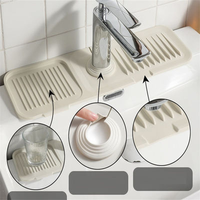Silicone sink Splash Guard Catcher Handle Drip Draining Pad Chất hấp thụ thảm cho OEM / ODM
