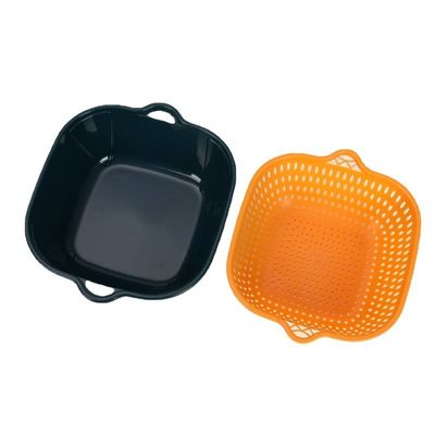 Cất giữ rau Căn hộ 6pcs 2 lớp nhựa nhiều nước cống sạch cống giỏ