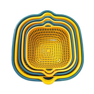 Cất giữ rau Căn hộ 6pcs 2 lớp nhựa nhiều nước cống sạch cống giỏ