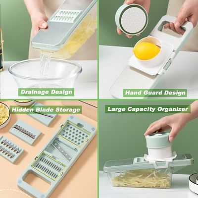 Mint Green Stainless Steel Vegetable Slicer Hoàn hảo để chuẩn bị bữa ăn nhanh chóng và dễ dàng