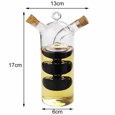 Clear Glass Bubble Pot 2-in-1 Thùng bếp để tách ấm và chai Cruet Set