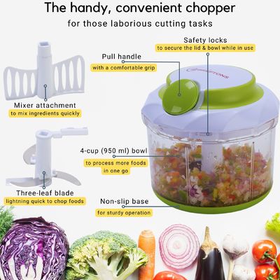 Mini Manual rau quả tỏi gừng hành tây thịt Shredder tay kéo Chopper trái cây