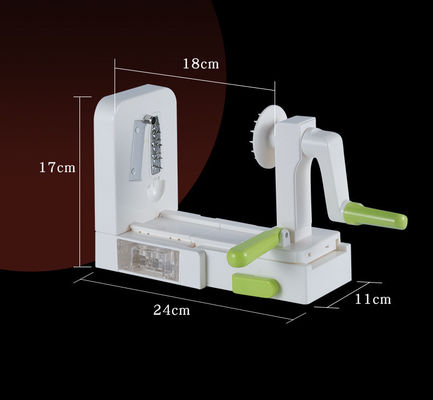 nâng cấp nấu ăn với 5 Blade Veggie Spiral Slicer ABS PS TPR 420 Stainless Steel