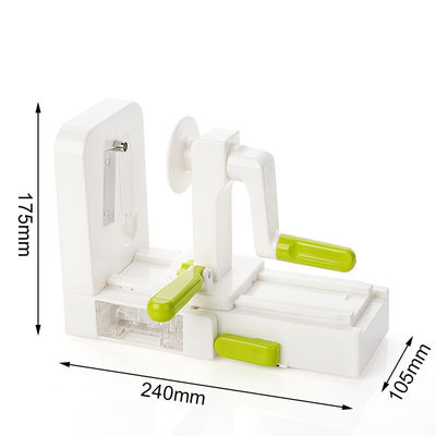 Rotary rau quả Grater 5 In 1 đa nhà bếp tay cắt ruy băng Spiral slicer