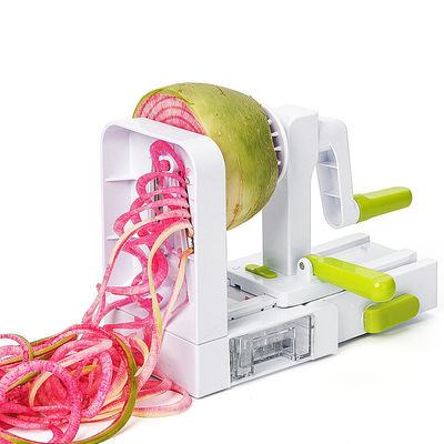 Rotary rau quả Grater 5 In 1 đa nhà bếp tay cắt ruy băng Spiral slicer