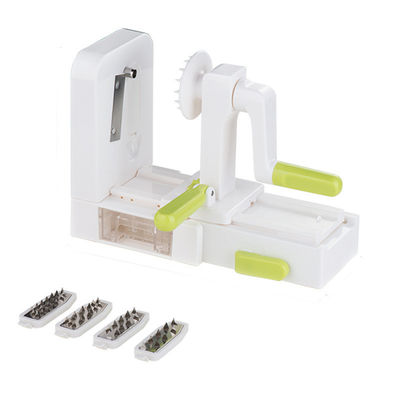 Rotary rau quả Grater 5 In 1 đa nhà bếp tay cắt ruy băng Spiral slicer