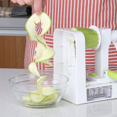 Rotary rau quả Grater 5 In 1 đa nhà bếp tay cắt ruy băng Spiral slicer