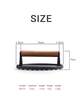 Đồ bếp Logo tùy chỉnh Nứt sắt Press thịt cho nhanh chóng và ngon Smash Burgers