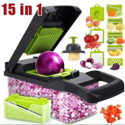 15 trong 1 Multifunctional Vegetable Chopper Nhà bếp Manual Chopper với Logo tùy chỉnh