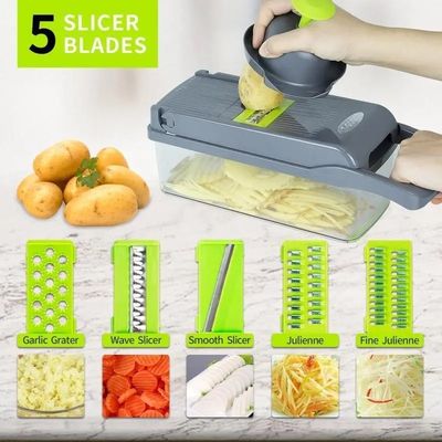 15 trong 1 Multifunctional Vegetable Chopper Nhà bếp Manual Chopper với Logo tùy chỉnh