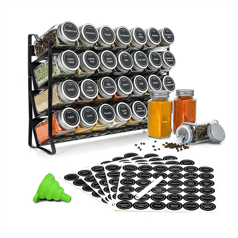 4 Lớp Sợi sắt lưới gia vị chậu giá cho nhà bếp tổ chức giá kích thước 30 * 9,8 * 23,3cm
