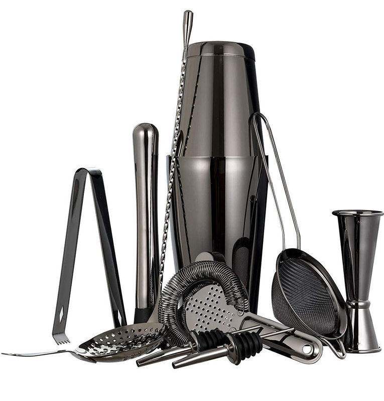 Thiết kế cổ điển 11 bộ Bartender Kit Cocktail Smoker Set 750ml/600ml để sản xuất