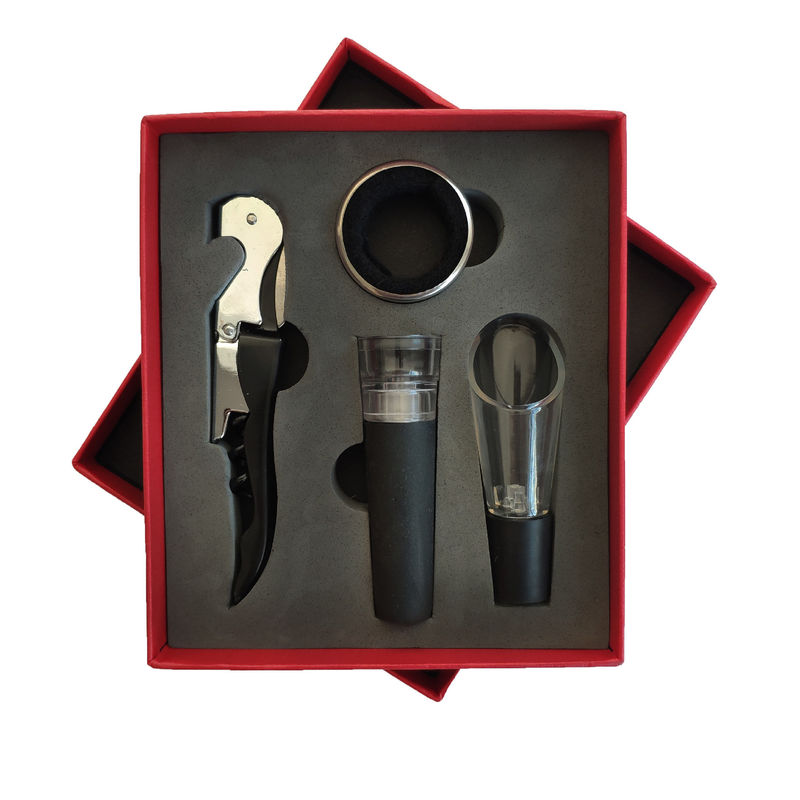 Thép không gỉ Red Seahorse Knife Gift Box Bar Tools Type Corkscrew Wine Opener Set