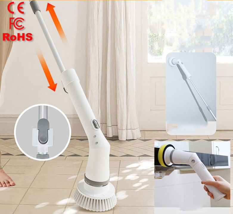 7 Đầu bàn chải có thể thay thế Máy lau rửa xoay điện để làm sạch sàn nhà tắm nhà bếp