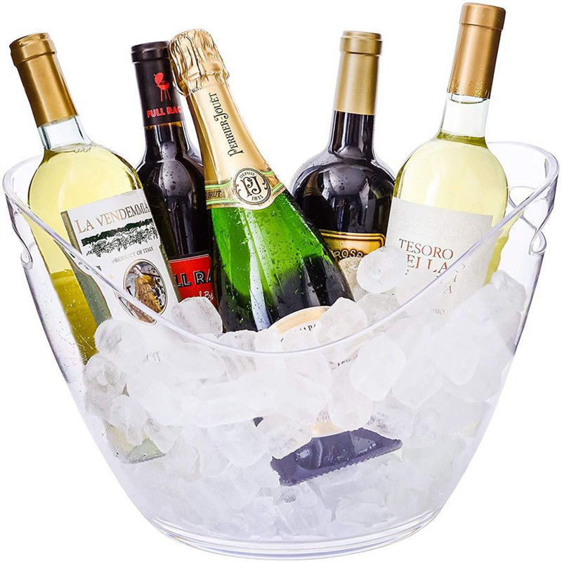 8L LED Acrylic Plastic Ice Bucket Phong cách thiết kế hiện đại cho bữa tiệc Bar Bucket Tongs Type