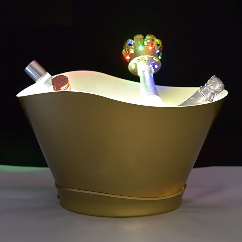 Logo tùy chỉnh Thùng băng 12L Đèn Party Bia rõ ràng Champagne LED Thùng rượu vang mát