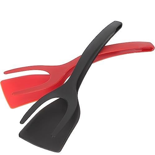 2 trong 1 Spatula Tong cho công cụ nấu ăn trứng đen Flipper Tong bánh nướng cá bánh nướng Pháp