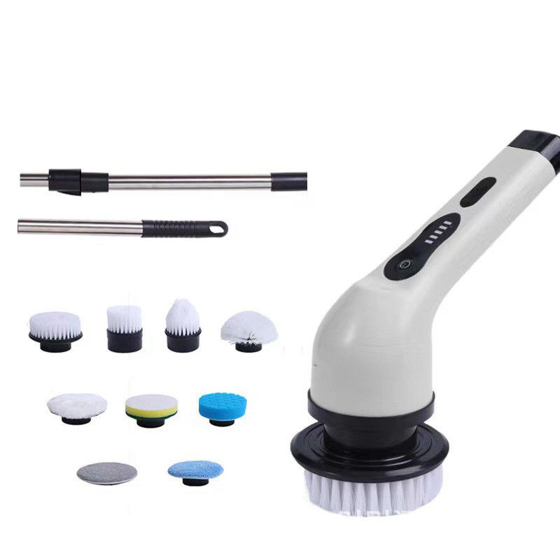 9 Đầu có thể thay thế không dây bồn tắm Power Scrubber cho hộ gia đình làm sạch bàn chải