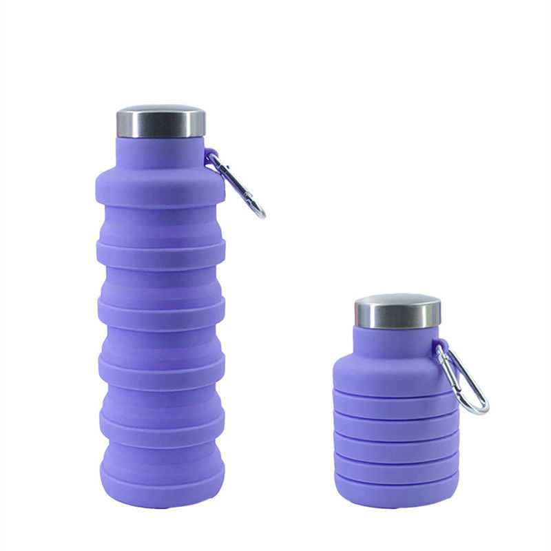 Thiết kế có thể kéo lại Khả năng lớn chai nước thể thao silicone cho các hoạt động ngoài trời