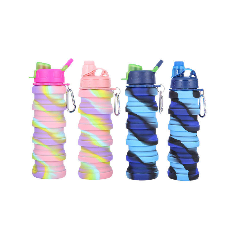 Chiếc chai nước di động cho thể dục và cưỡi Creative Camouflage Silicone Folding Mug
