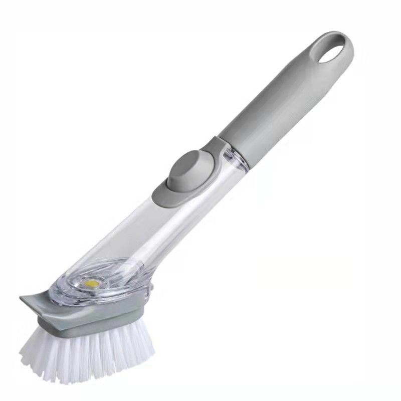 Công cụ nhà bếp Tẩy rửa bàn chải 2 trong 1 Bàn chải rửa chén với tay cầm dài và bọt biển
