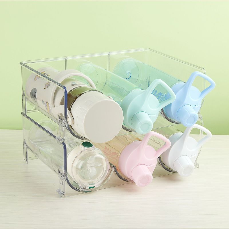 PET rượu vang và đồ uống tổ chức kệ cho tủ bếp tủ lạnh người giữ chai nhựa
