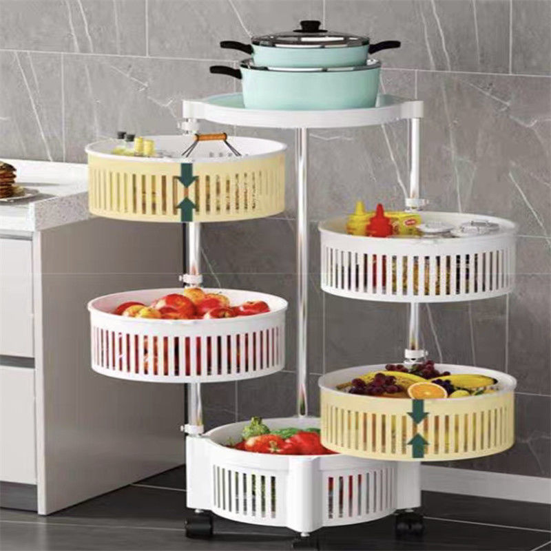 Thiết kế đa chức năng Vật liệu kim loại xoay gập kệ nhà bếp để lưu trữ tại nhà