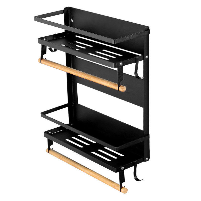 4 Tier Máy tổ chức tủ lạnh từ tính cho máy giữ khăn giấy bếp 5 móc và dung lượng 2.6KG