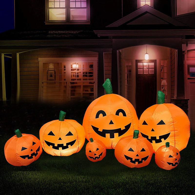 2.2m dài ngoài trời trong nhà Halloween bông dưa chuột bơm hoa với đèn LED
