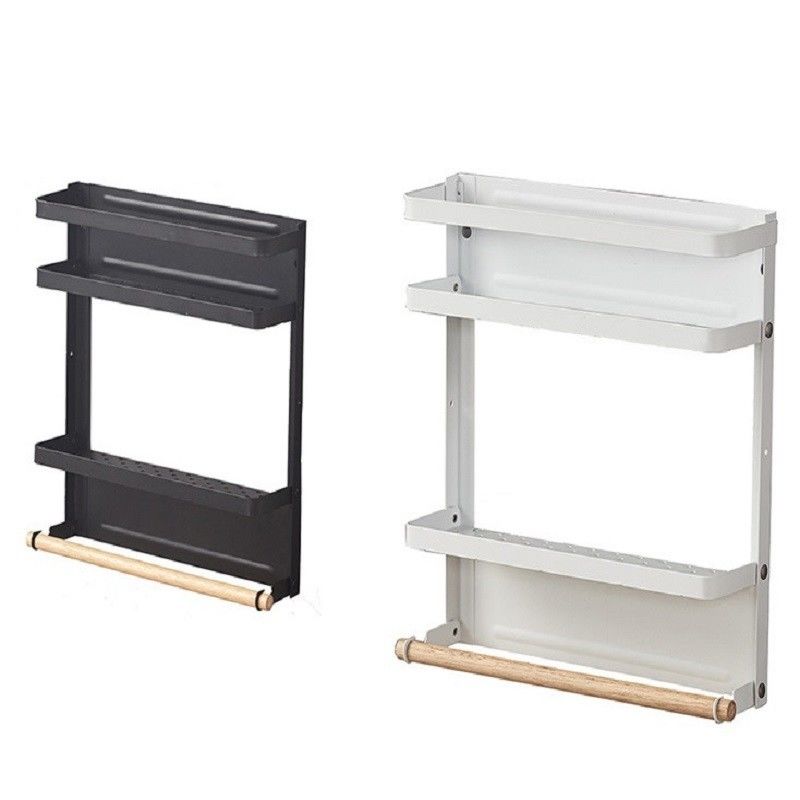 Hộp lưu trữ giá đỡ kim loại tủ lạnh kệ ẩm ẩm gia vị xếp hàng tổ chức cho tủ lạnh