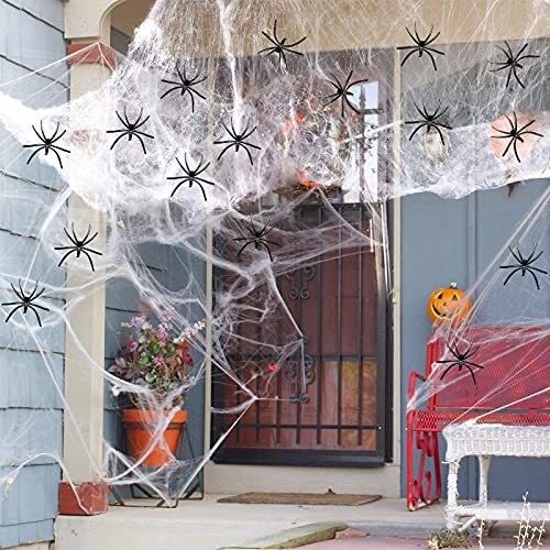 Polyester Spider Web Cotton Thread Trang trí nhà ma ám cho Halloween Party Props