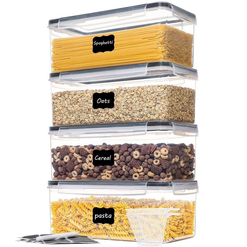 OEM / ODM chấp nhận 3.2L BPA không chứa nhựa cho mì Cereal lưu trữ 4pack Set