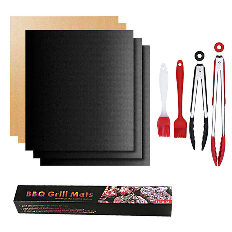 Non Stick BBQ Grill Mat Baking Mat Fireproof Charcoal Fiberglass Egg Tools để nấu ăn