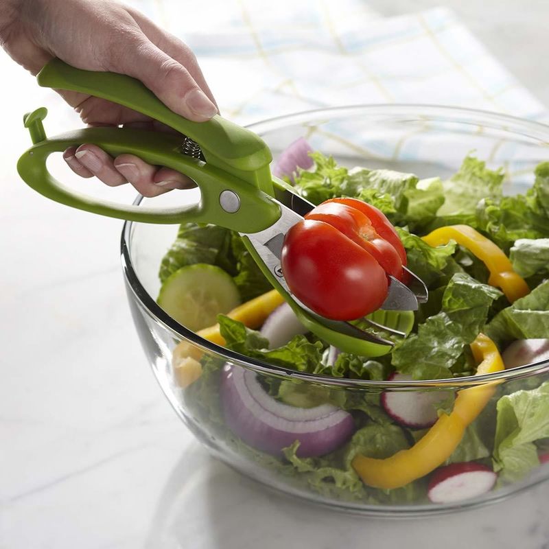 Kẹp salad với tay cầm PP TPR Máy cắt rau xanh để cắt salad