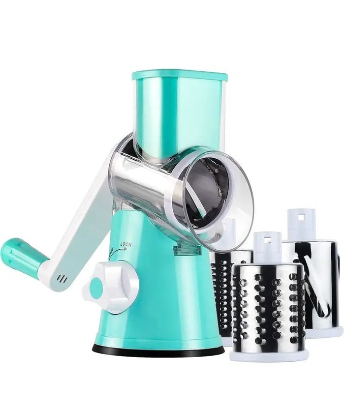 3 Blades trống được cung cấp Rotary Cheese Grater cho Máy cắt rau bằng tay và Walnut Grinder