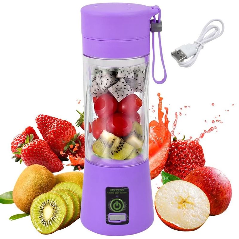 Silicone PC Electric Mini Ice Bottle Blender Home USB 2/4/6 Blades Juicer Cup Máy