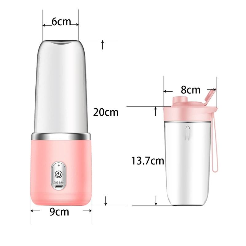 400ml Capacity Electric Juice Cup for Fruit Vegetable Tools Dải xách và sạc lại