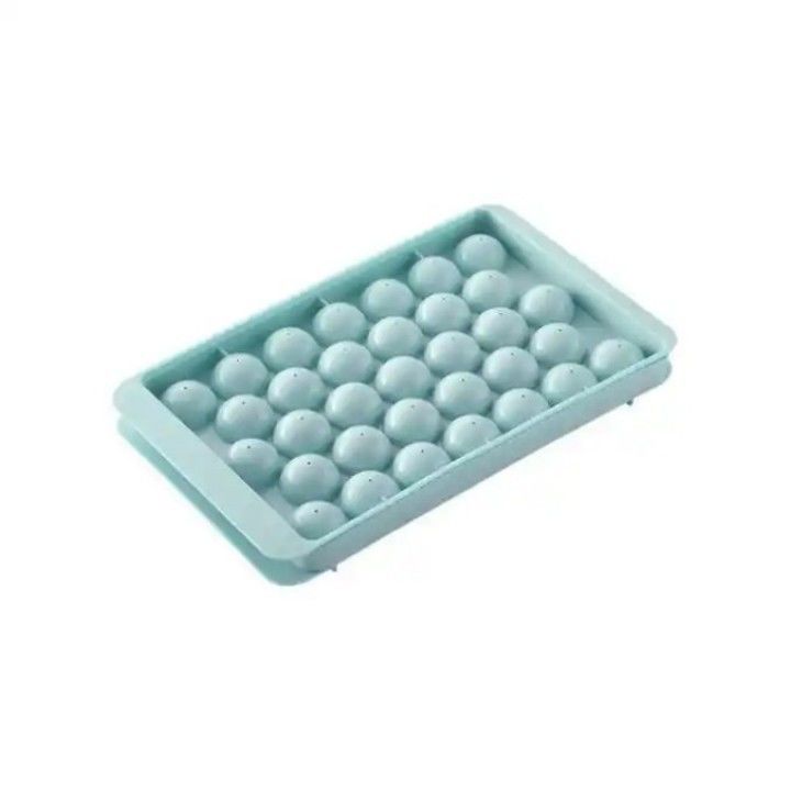 33 Khoang vòng tròn quả bóng đá cube khay hình cầu đá sản xuất khuôn với nắp