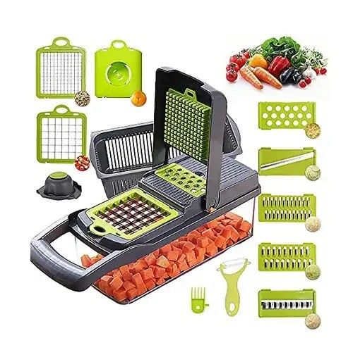 Dễ dàng cắt rau 12 trong 1 cắt thực phẩm máy cắt Mandoline cho phụ kiện nhà bếp